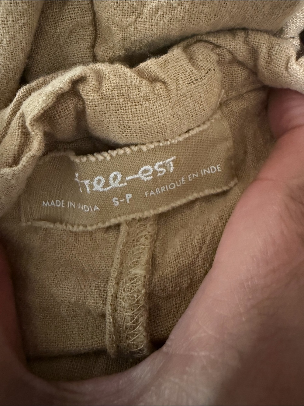 Women’s Wide-Leg linen Pants in Beige - Picture 9 of 11